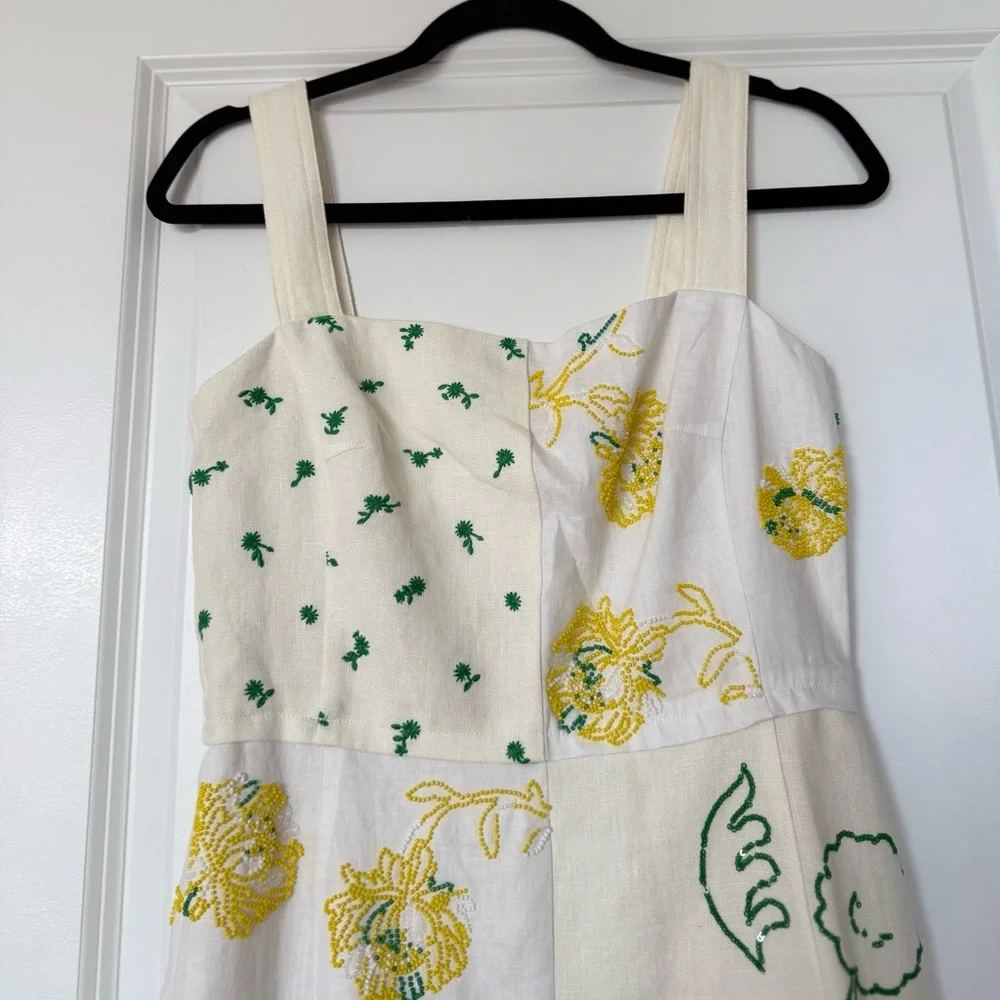 NWT TORY BURCH Embellished Dress in Linen $1,798 2